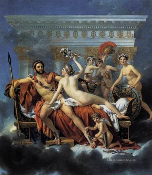  venus - Mars entwaffnet von Venus und die drei Grazien Jacques Louis David Nacktheit